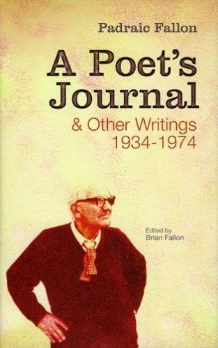 Padraic Fallon A Poet's Journal & Other Writings 1934-1974 Padraic Fallon Brian Fallon Lilliput Press Book Cover